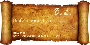 Brünauer Lia névjegykártya